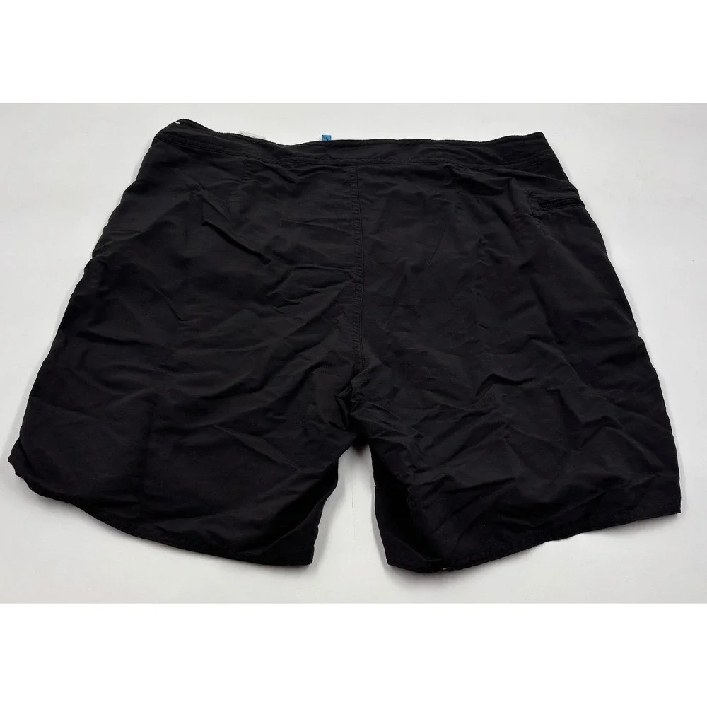 Patagonia Men's 36 Black Board Swim Trunks Nylon Fish Print Lining‎ Shorts